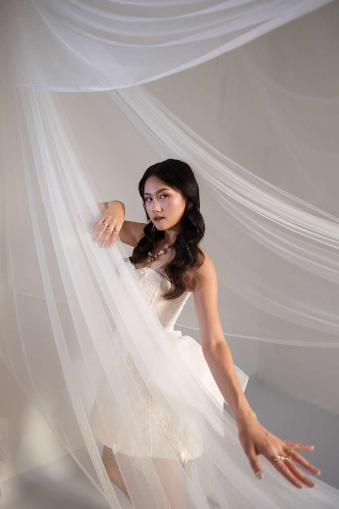 The White Swan set — side pose